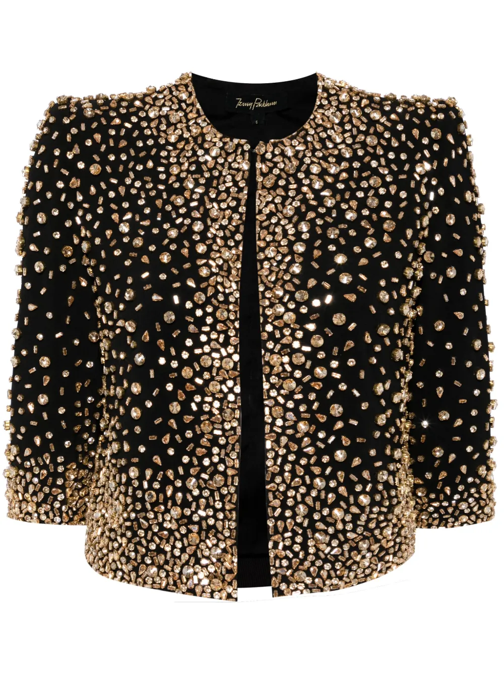 Jenny Packham Darlin crystal-embellished cropped jacket Women