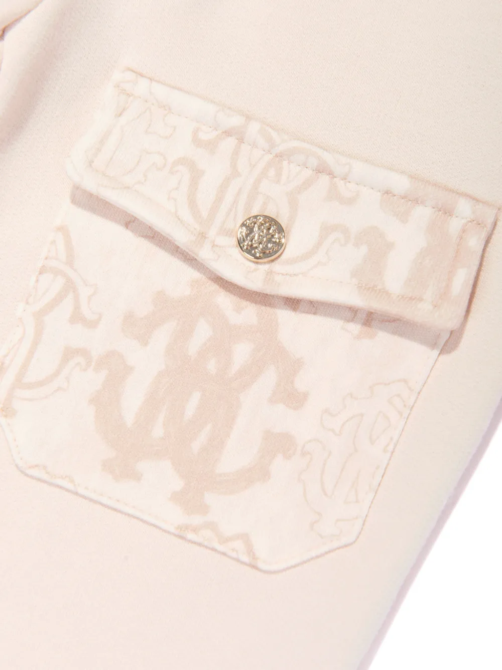 Roberto Cavalli Junior Jersey trainingsbroek met print Beige