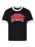 MSGM Kids logo-appliqué T-shirt - Black
