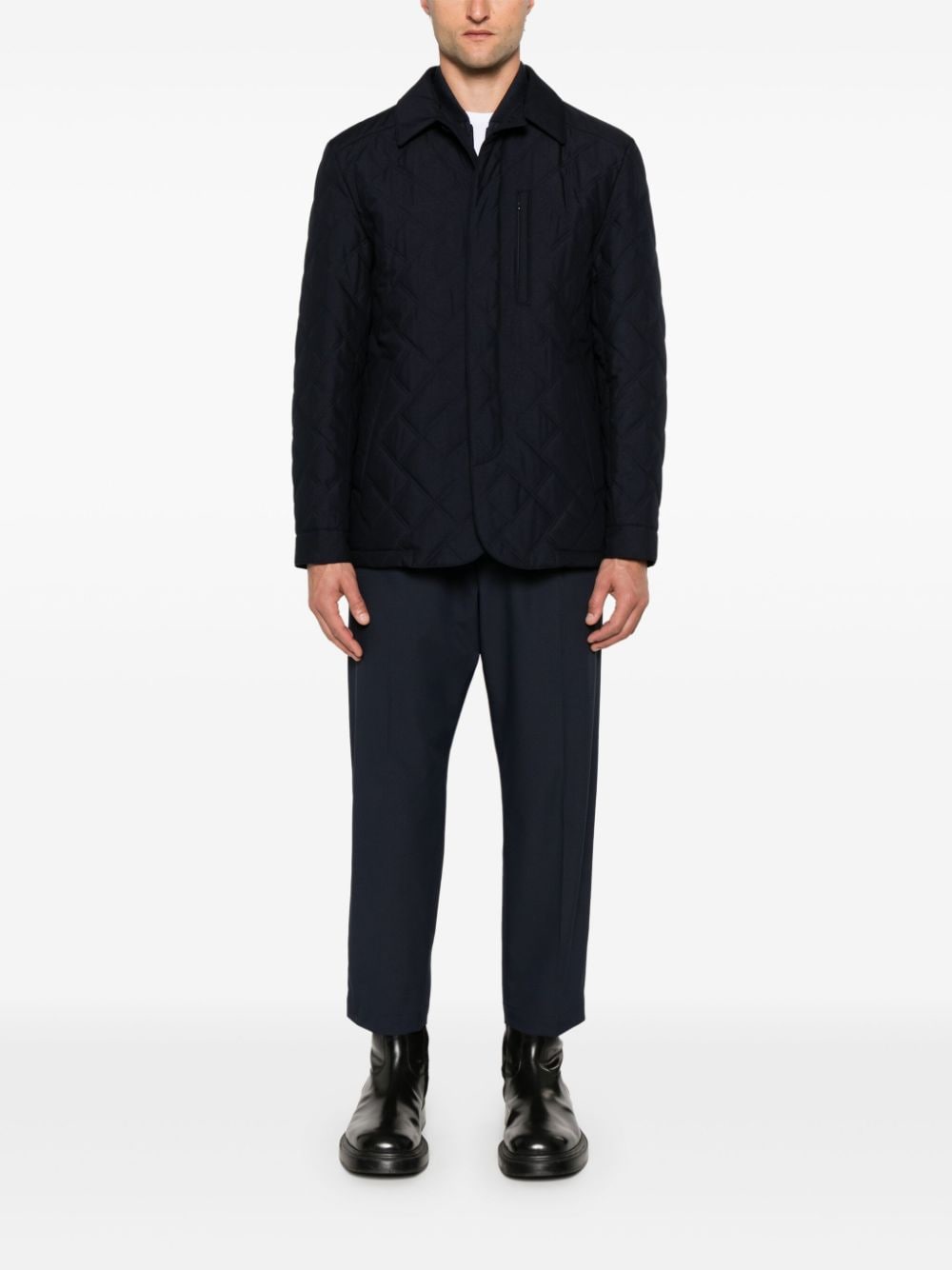 Corneliani Gewatteerd jack - Blauw