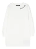 Balmain Kids logo-embroidered dress - White