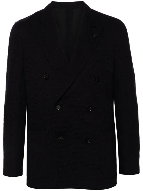 Lardini blazer en maille - Bleu - Lardini - Modalova