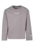 MSGM Kids logo-print T-shirt - Grey