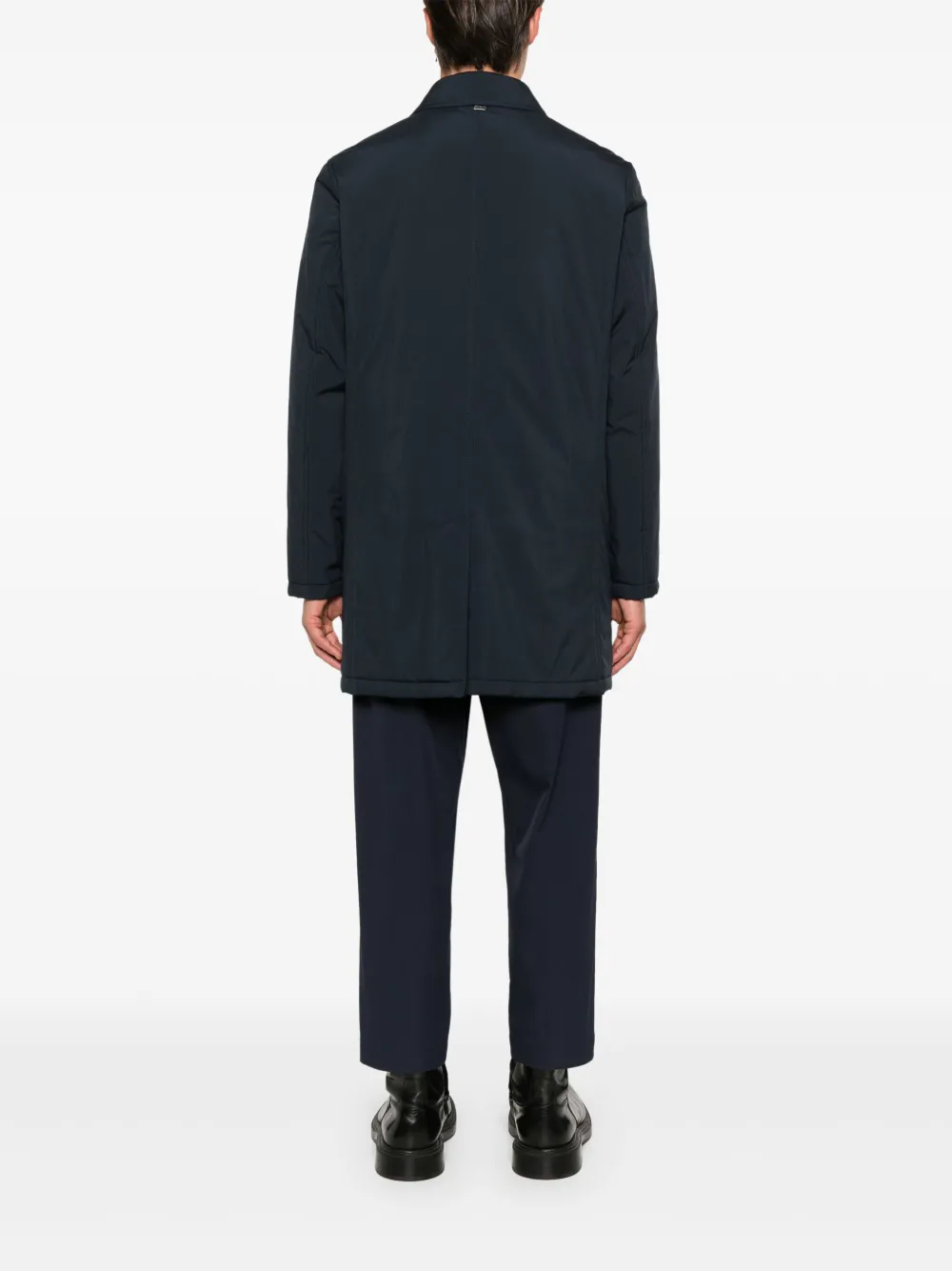 Corneliani Layered-detail Coat In Blue