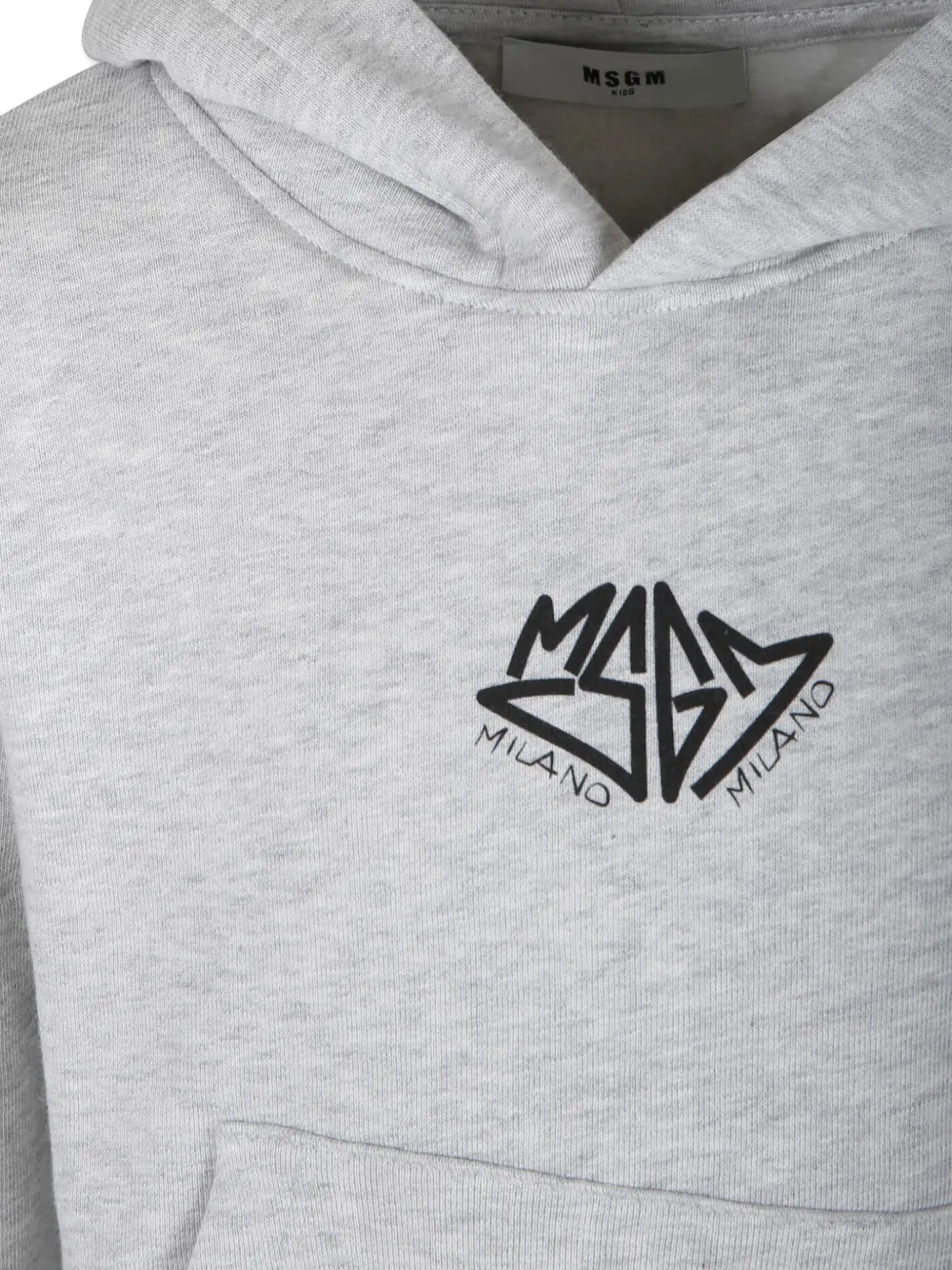 MSGM Kids Hoodie met logoprint Grijs
