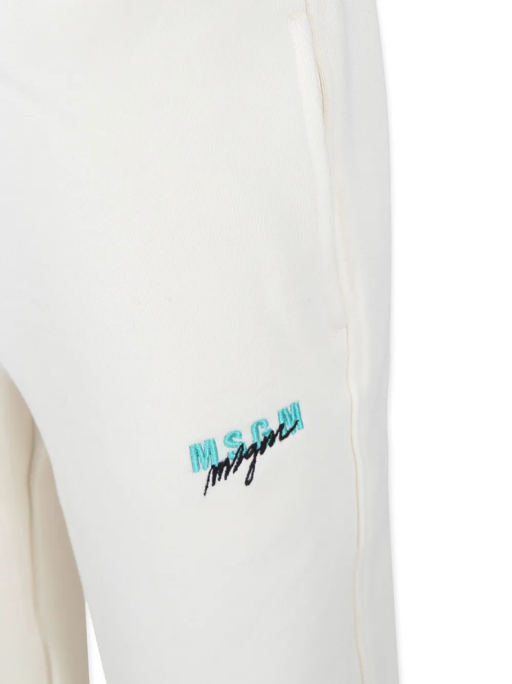 MSGM Kids Broek met geborduurd logo Wit