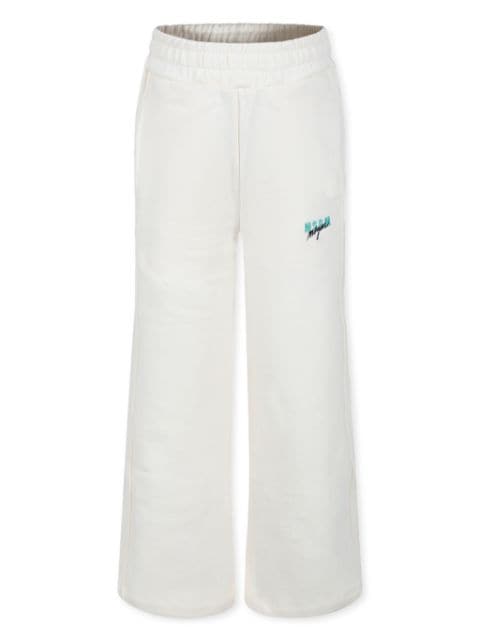 MSGM Kids logo-embroidered trousers 