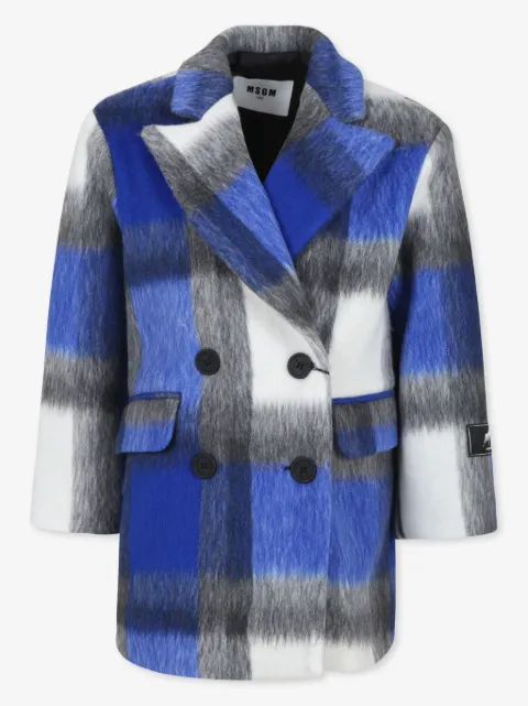 MSGM Kids check-print coat