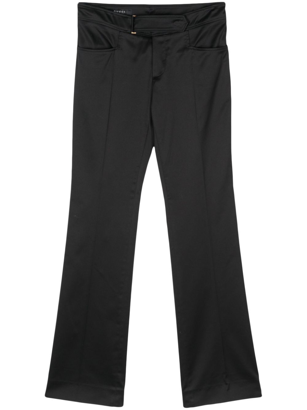 Gucci Pre-Owned 2000s buckle-detail trousers – Black