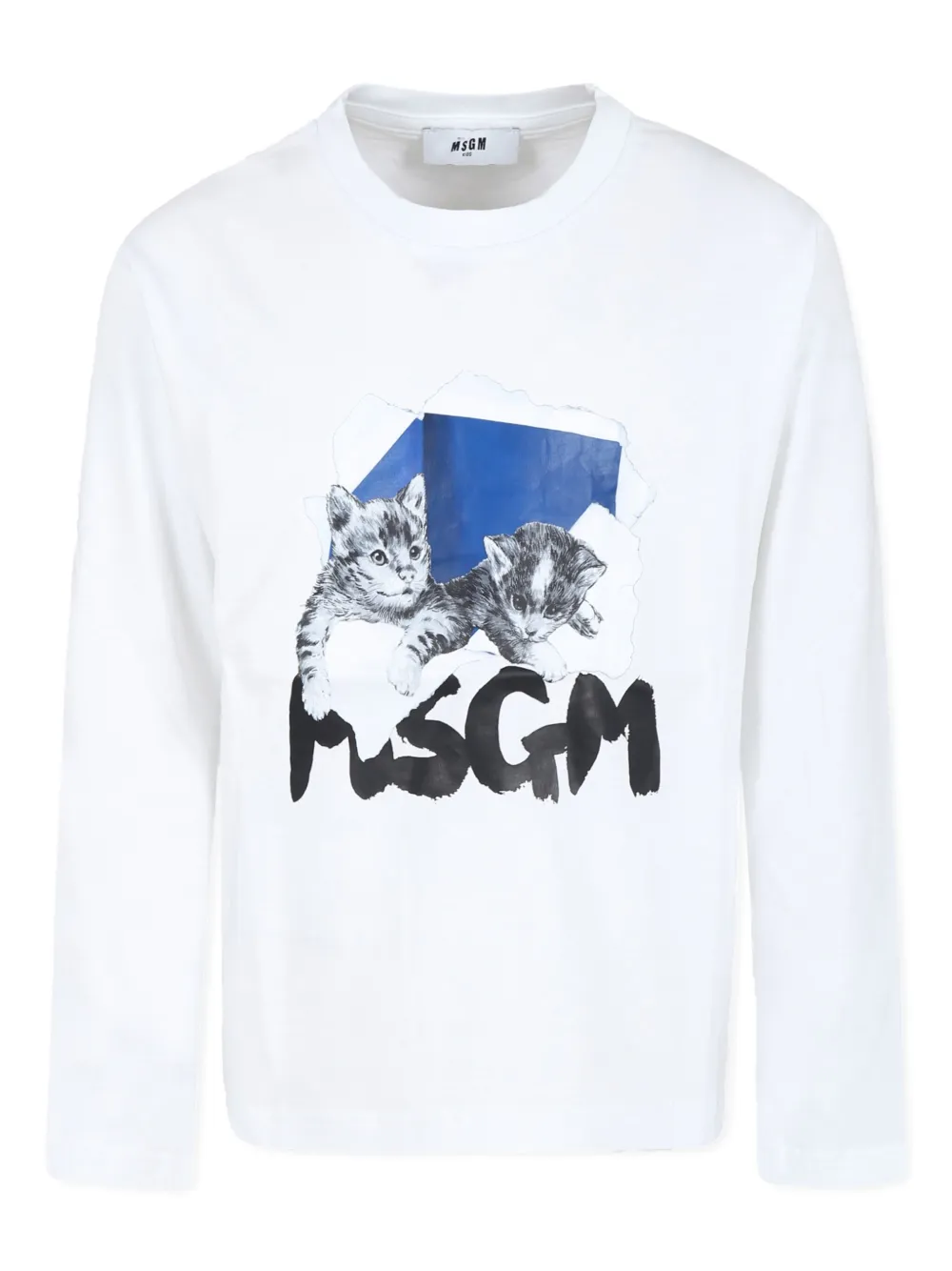 MSGM Kids logo-print T-shirt - Bianco