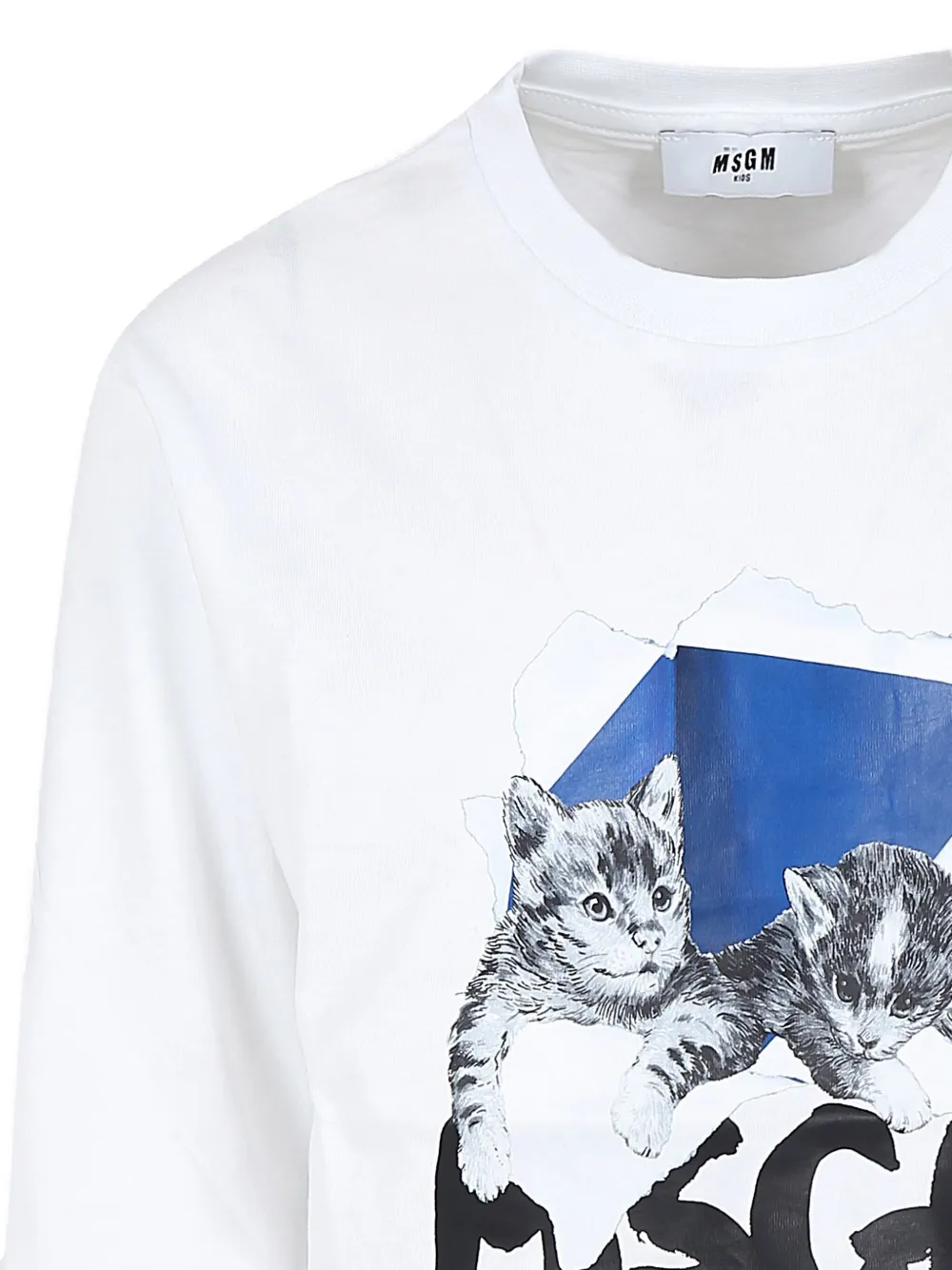 MSGM Kids T-shirt met logoprint Wit