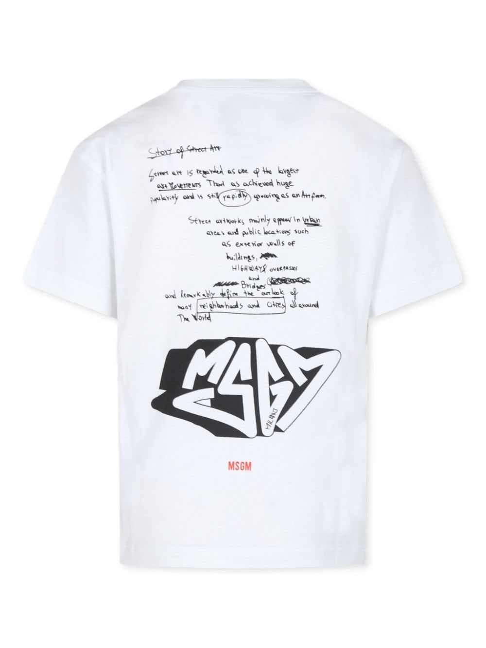 MSGM Kids logo-print T-shirt - Wit