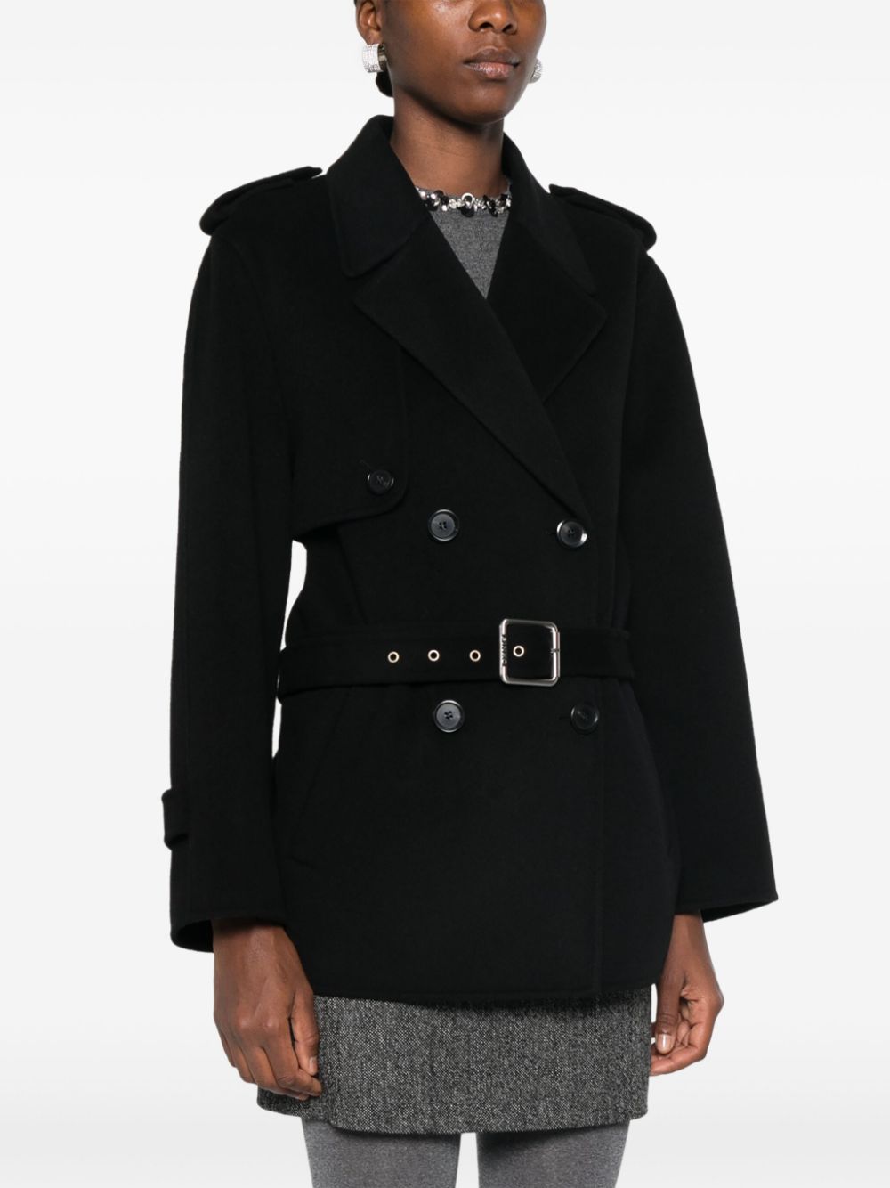 Tagliatore double-breasted belted coat Women