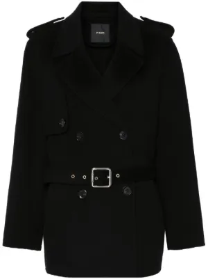 コート PINKO 104931A213Z07 Coats PINKO LONG DOUBLE-BREASTED COAT WITH MATCHING BELT | REVERSIBLE