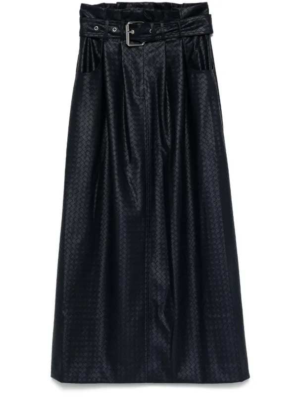スカート ROTATE BIRGER CHRISTENSEN 'Midi Paper Waist' skirt Blue ROTATE BIRGER CHRISTENSEN Paper Waist Midi Skirt | Blue
