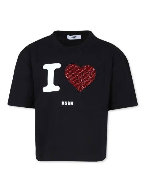 MSGM Kids playera con logo estampado