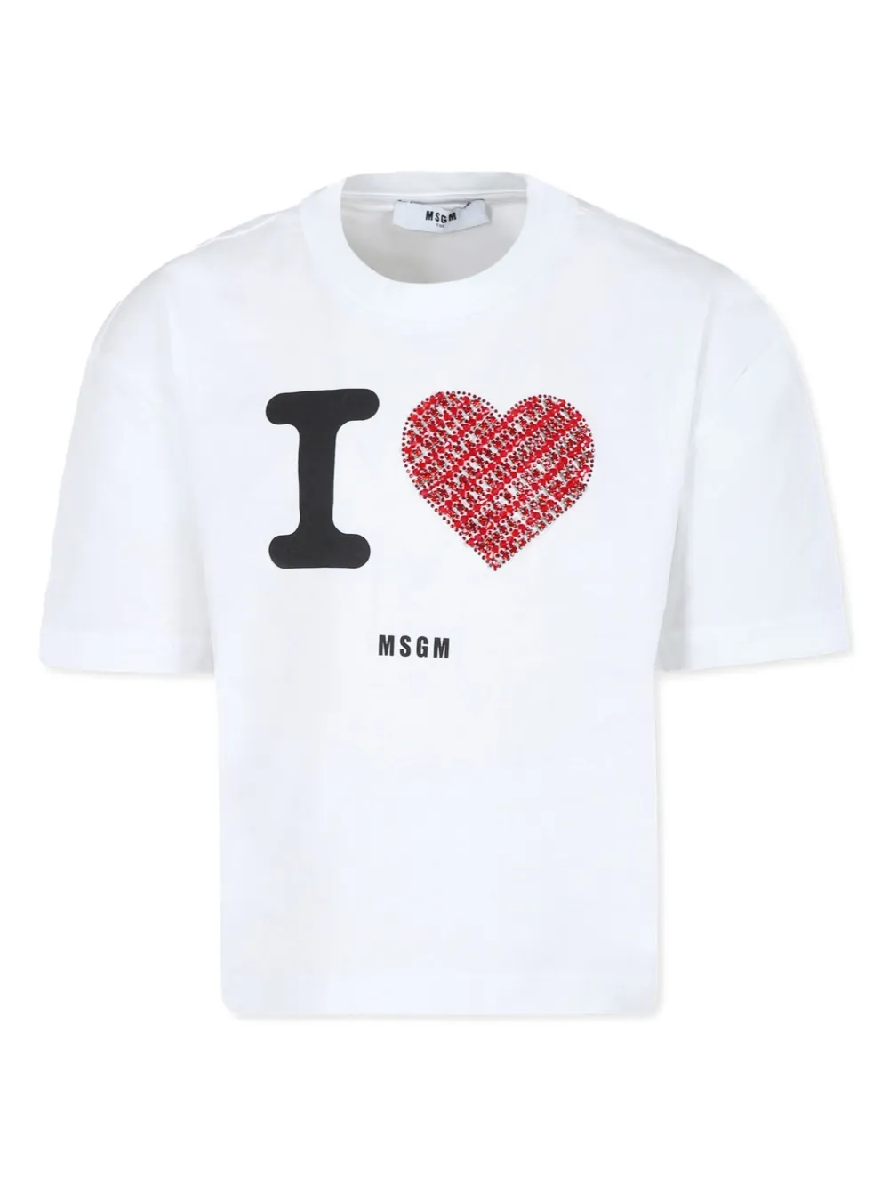 MSGM Kids T-shirt met logoprint Wit