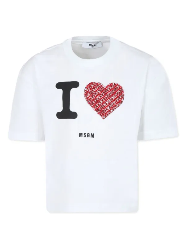 MSGM Kids ロゴ Tシャツ | ホワイト | FARFETCH JP