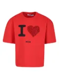 MSGM Kids logo-print T-shirt - Red