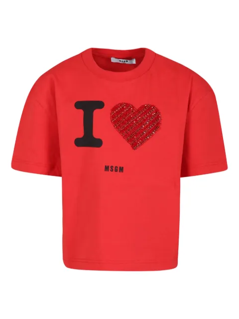 MSGM Kids playera con logo estampado