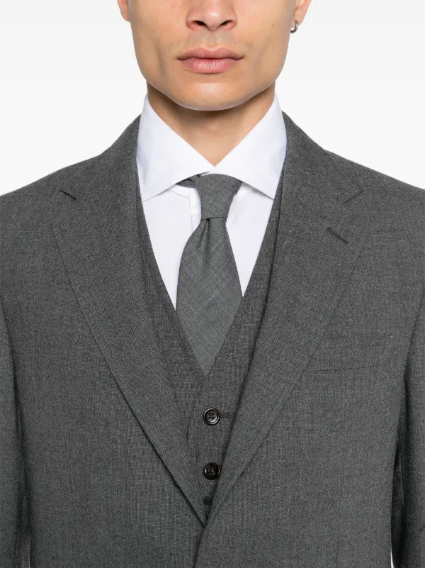 Polo Ralph Lauren Wool three piece Suit Grey FARFETCH TR