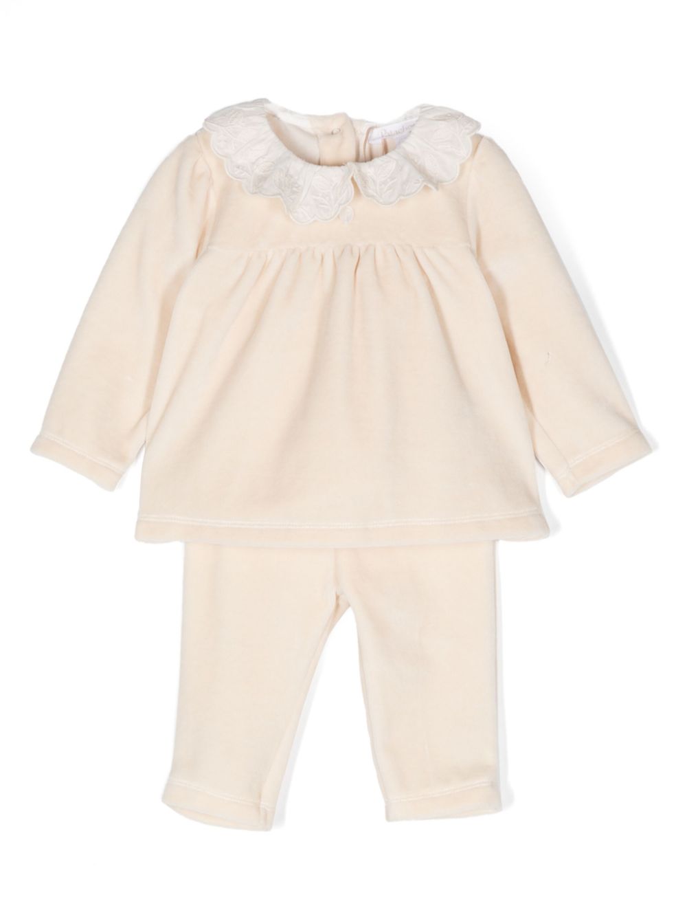 Patachou Fluwelen broek set Beige