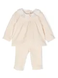 Patachou velvet trouser set - Neutrals