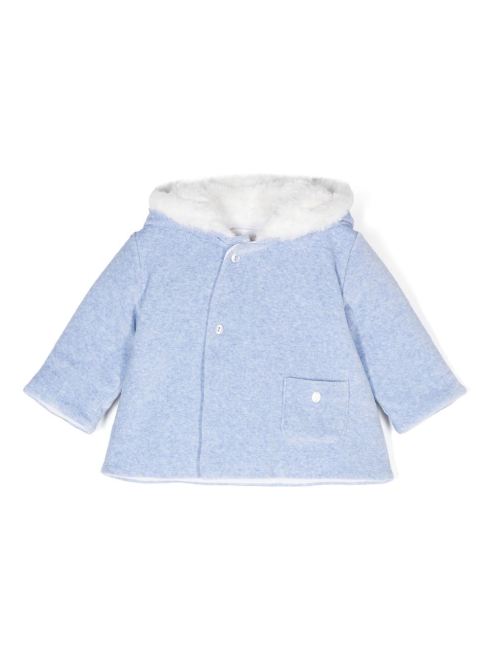 Patachou logo-plaque coat - Blue