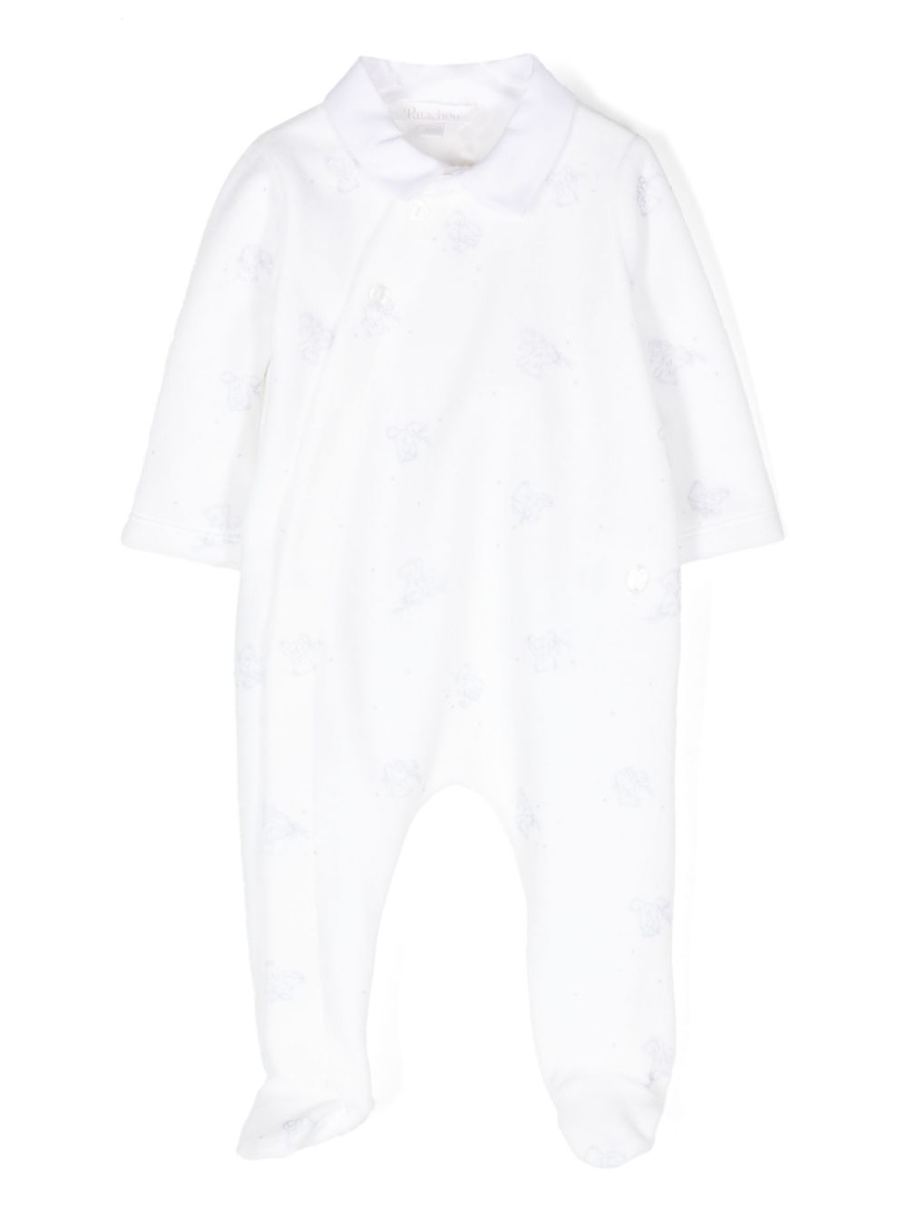 Patachou teddy bear-print pajamas - White