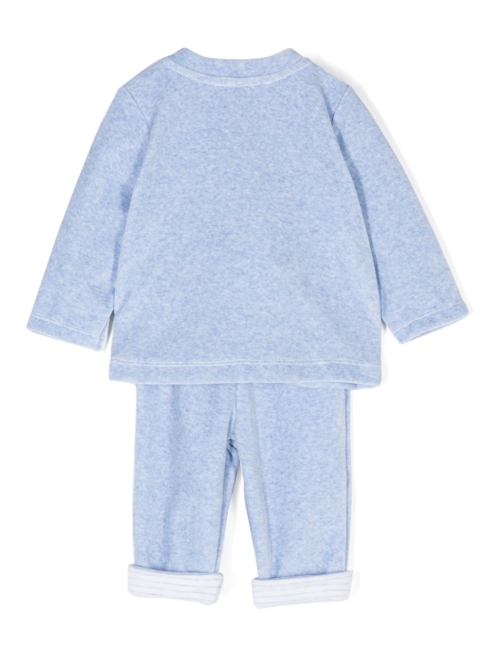 Patachou teddy bear-embroidered tracksuit - Blue