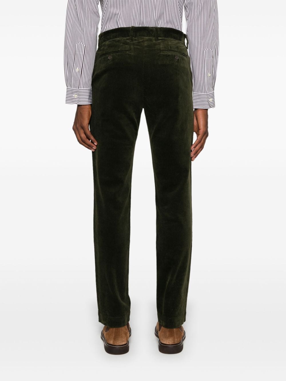 Shop Polo Ralph Lauren Corduroy Trousers In Green