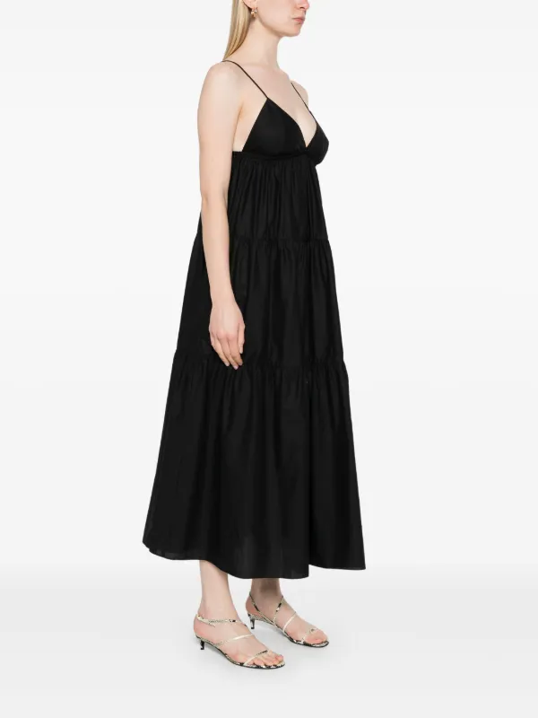 women's black mini dress Evelin Tiered Gown in Black