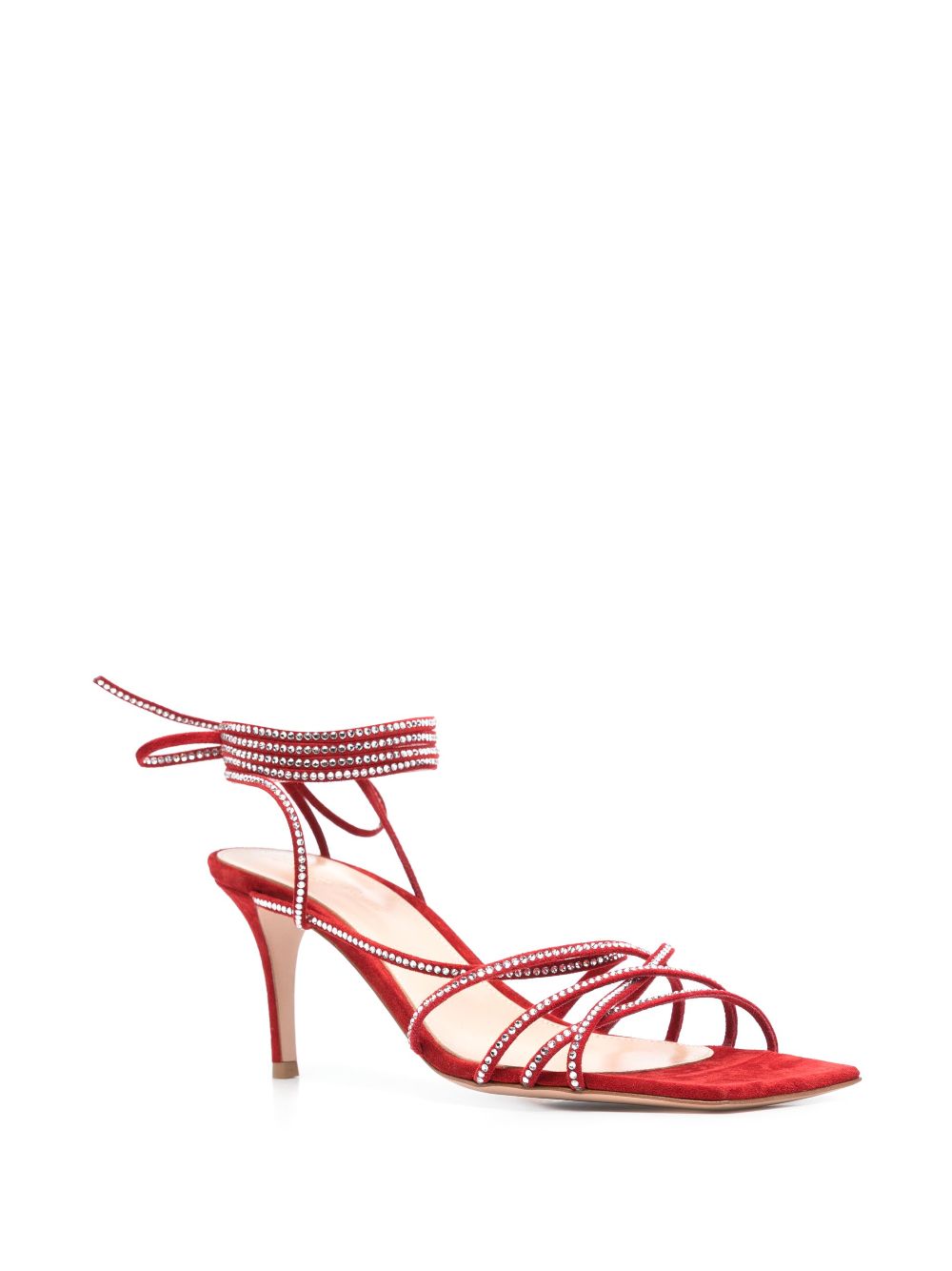 Gianvito Rossi 70mm crystal-embellished sandals Red