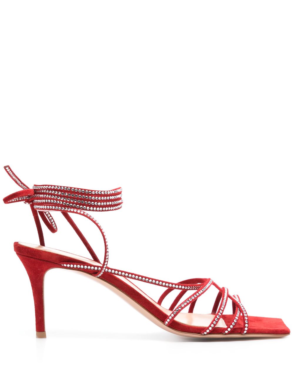 Gianvito Rossi 70mm crystal-embellished sandals Red