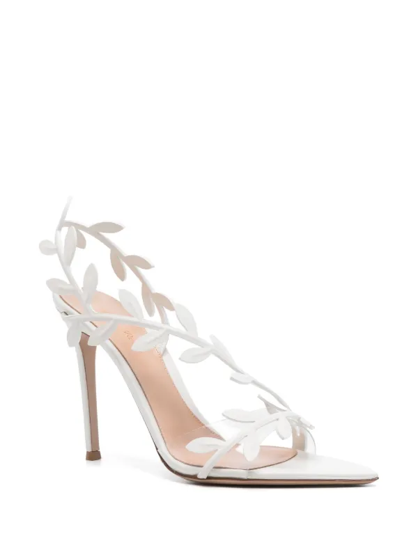Gianvito Rossi 105mm Flavia Sandals | White | FARFETCH