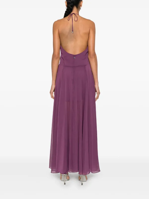 sachin and babi light blue dress ROTATE BIRGER CHRISTENSEN Chiffon Halterneck Dress | Purple