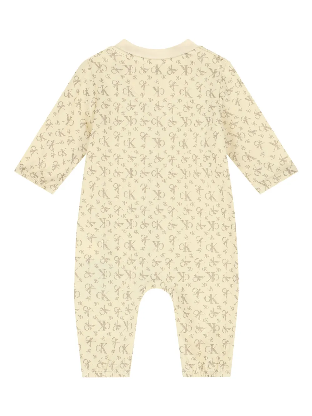 Calvin Klein Monogram-print Romper Set In Yellow