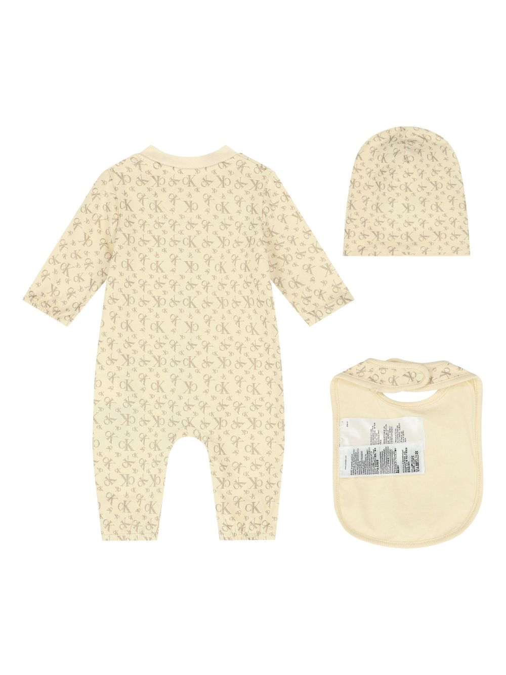 Calvin Klein Kids monogram-print romper set - Yellow