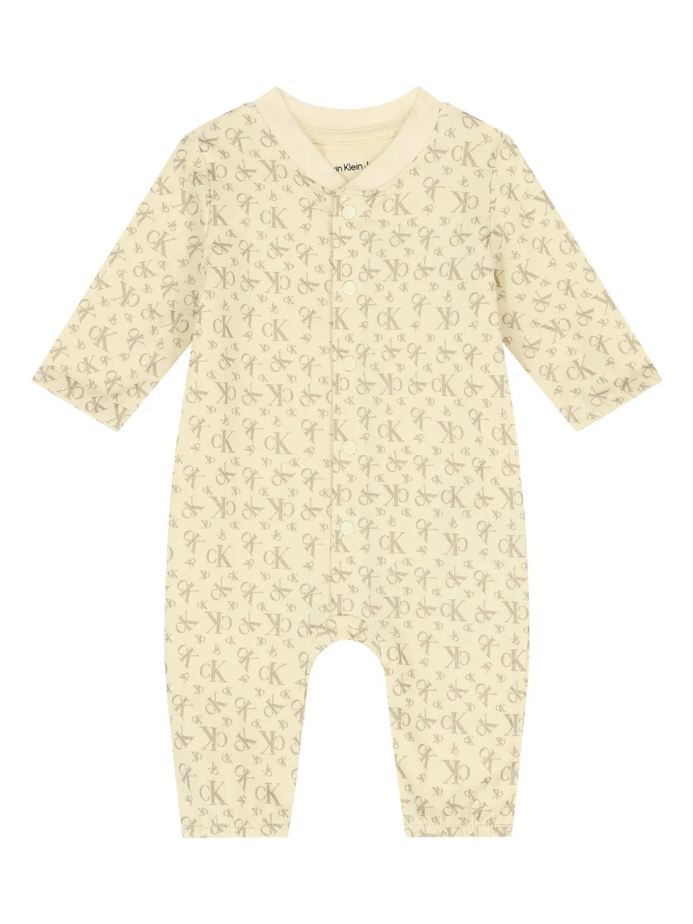 Calvin Klein Monogram-print Romper Set In Yellow