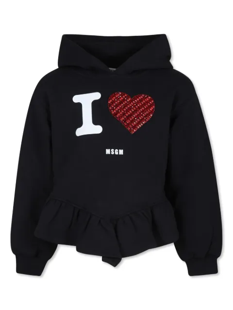 MSGM Kids logo-print hoodie 