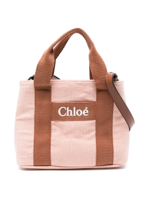 Chloé ロゴ ショルダーバッグ Chloé Kids ロゴ ショルダーバッグ | ピンク | FARFETCH JP