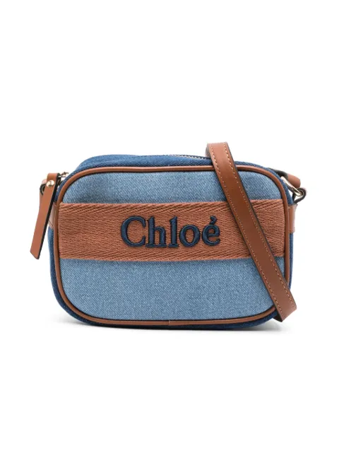Chloé Kids logo-embroidered cross body bag