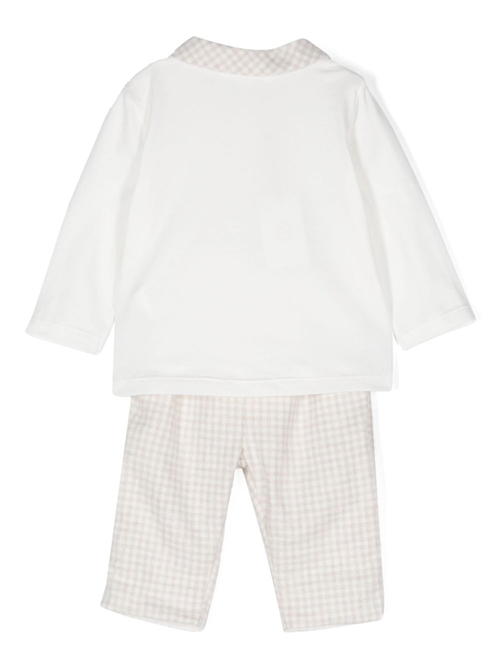 Patachou gingham trouser set - White