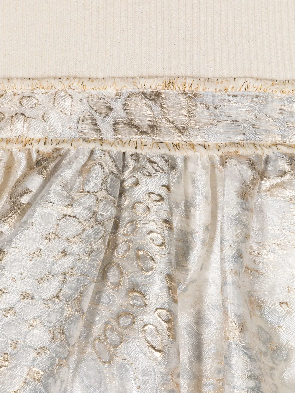 Patachou Jurk met strikdetail Goud