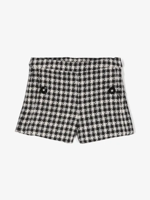 Patachou floral-appliqué shorts