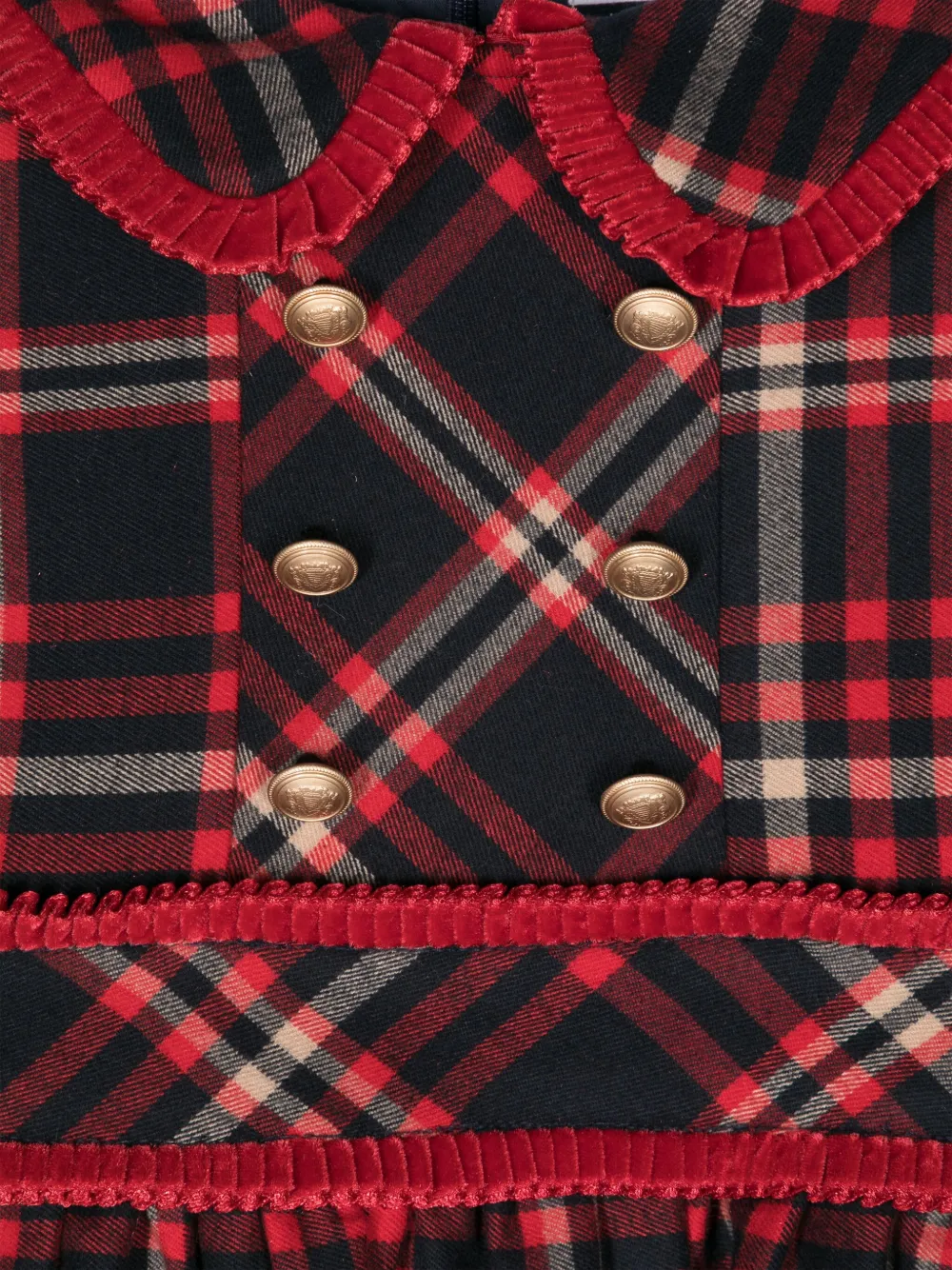 Patachou Jurk met tartan ruit Blauw