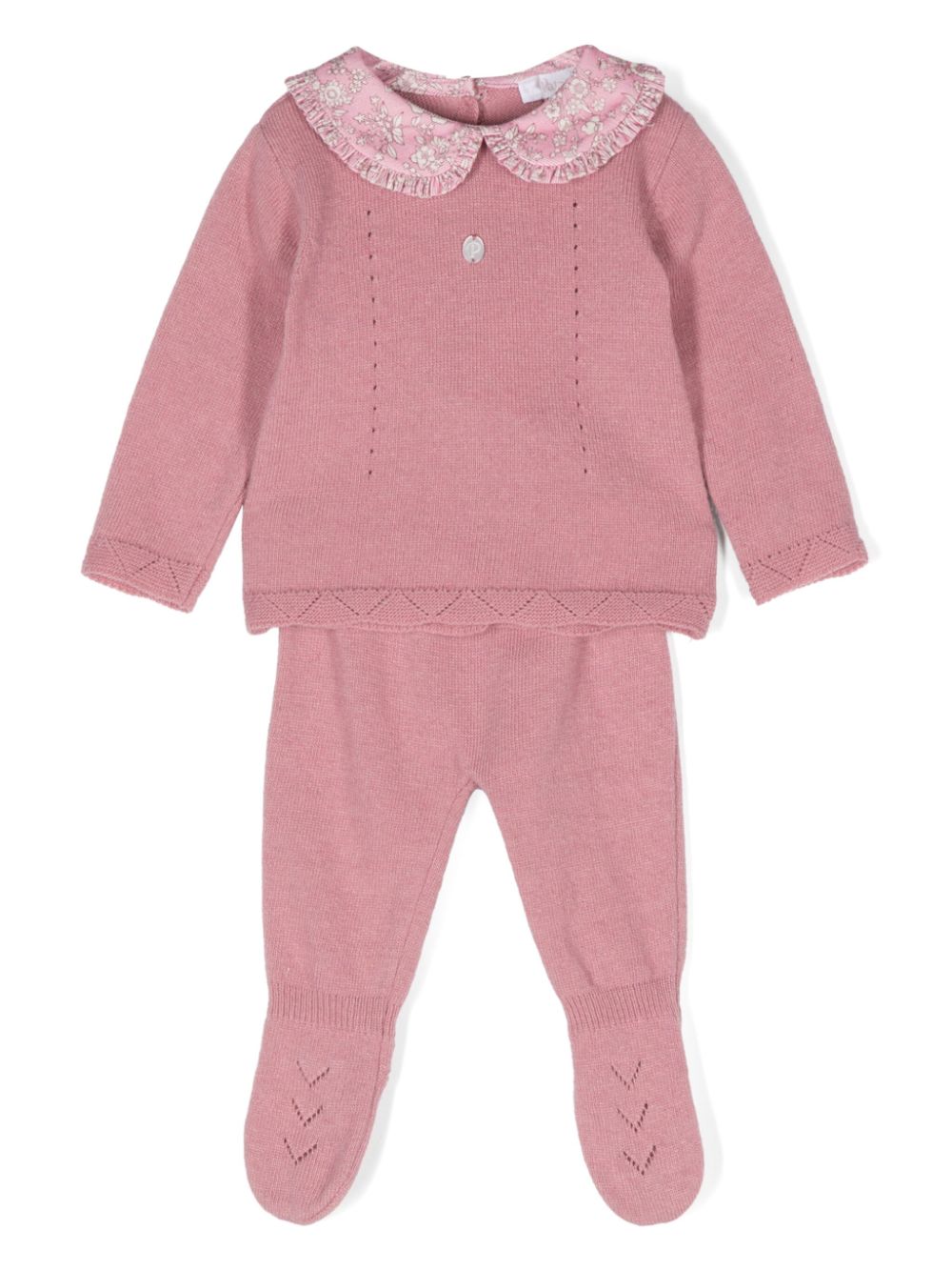 Patachou Gebreide broek set Roze