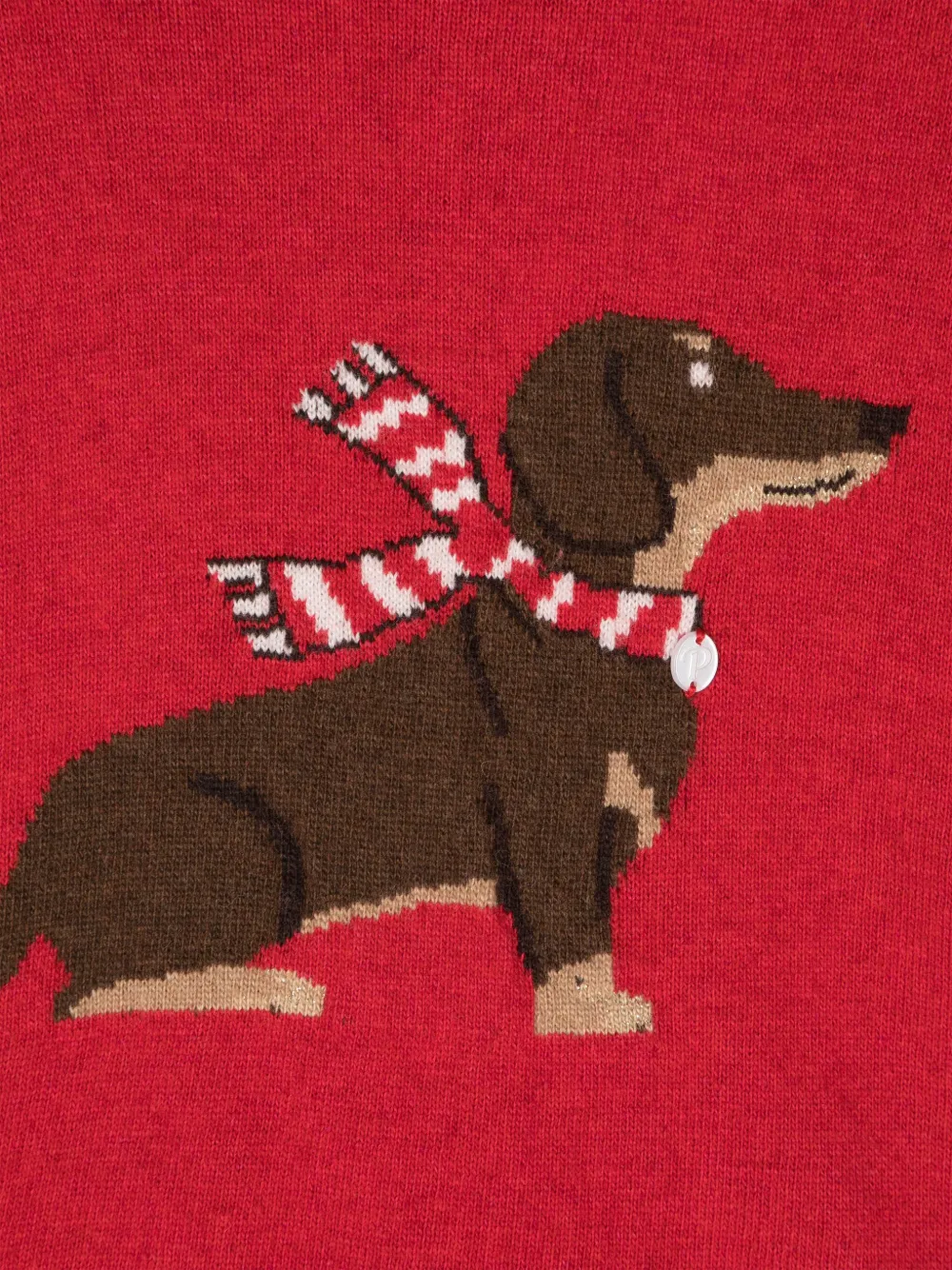 Patachou dog-intarsia Sweater | Red | FARFETCH