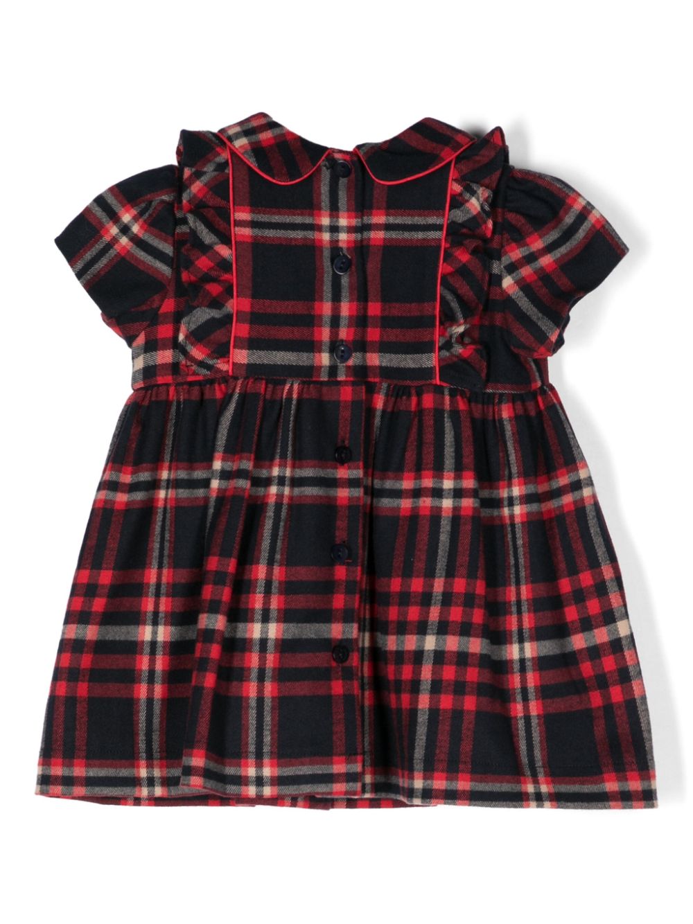 Patachou tartan-plaid dress - Red