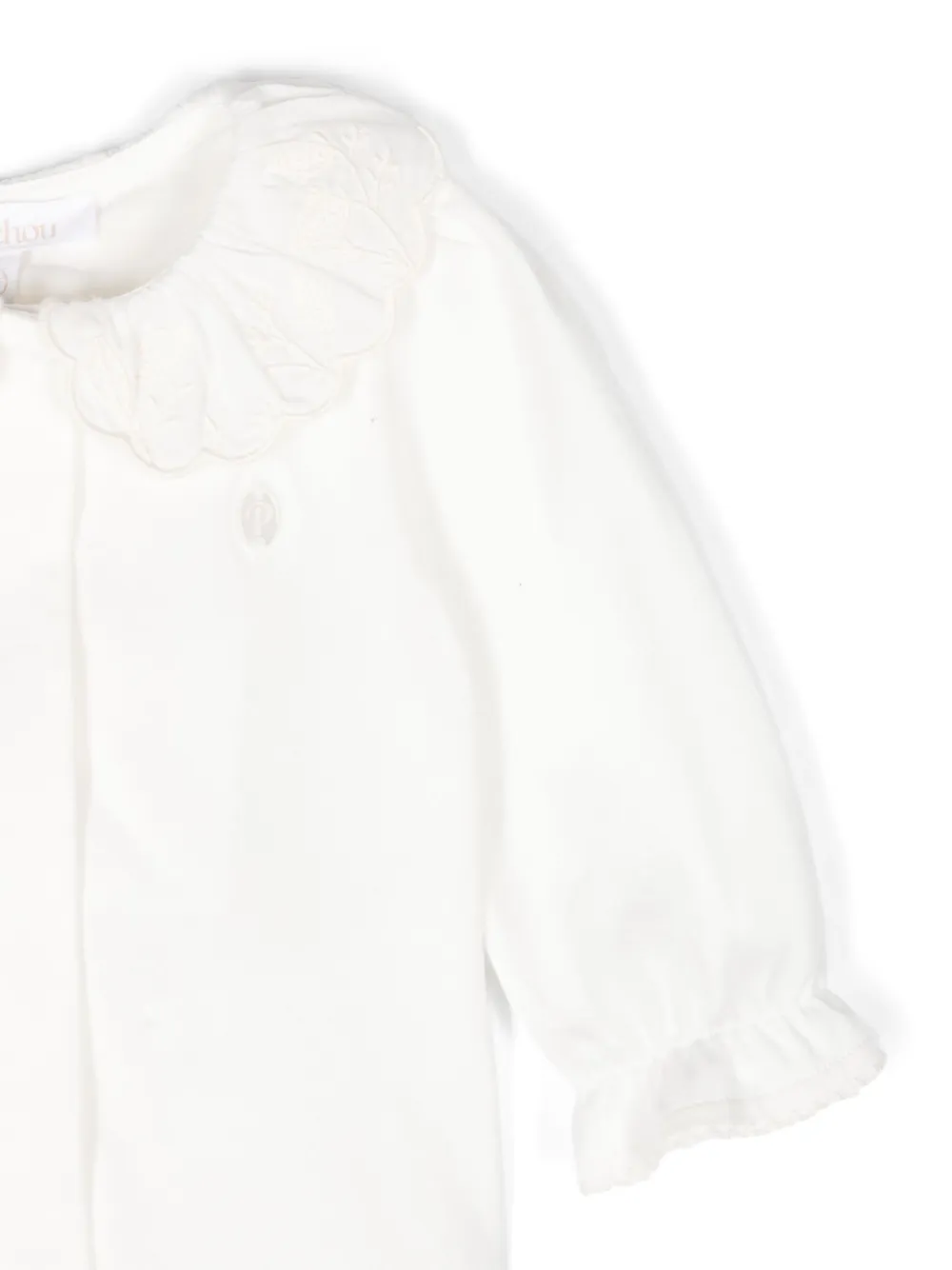 Patachou Romper met geborduurde bloemen Wit